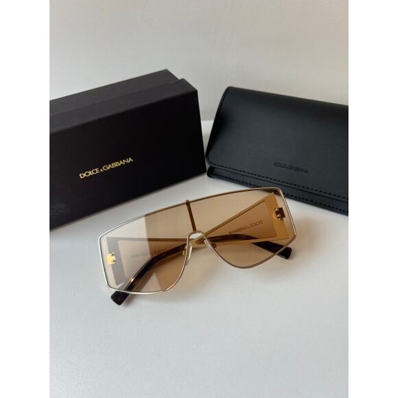 NEW Dolce Gabbana DG2305 Beige Gold Shield Sunglasses main image 4